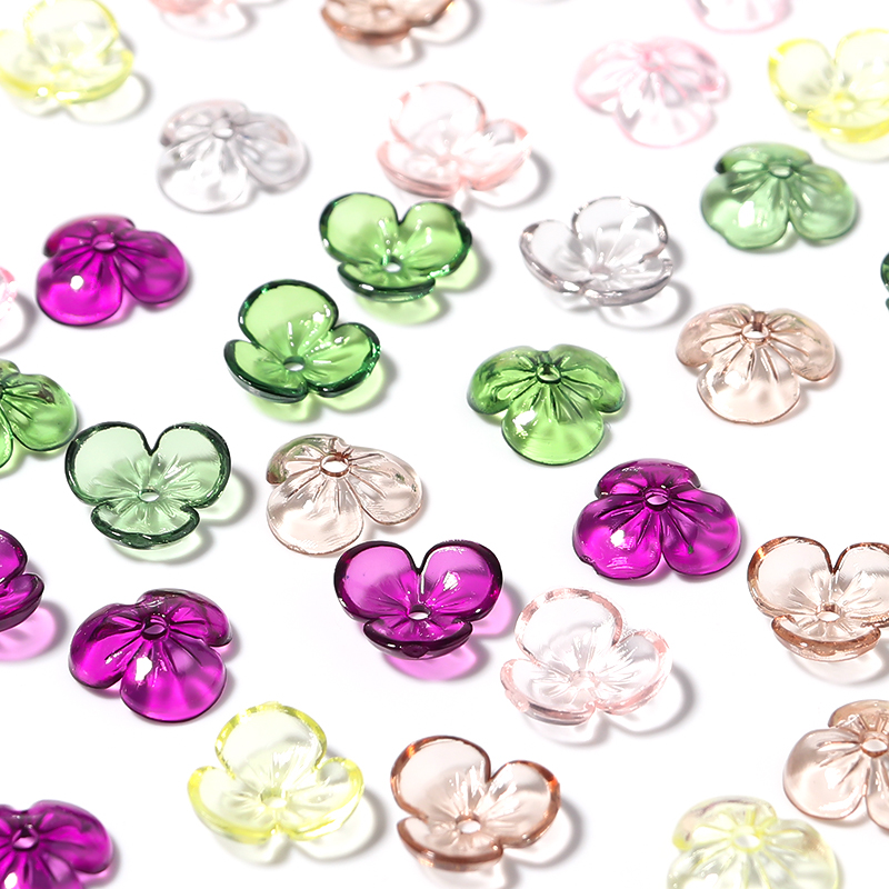 Resin Craft Projects - 20pcs/lot Transparent Resin Petal Beads Blossoms