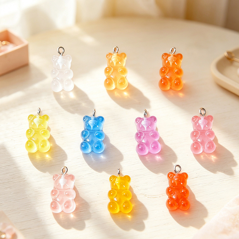 10Pcs Resin Bear Charms with E - Resin Crafts Diy review and price