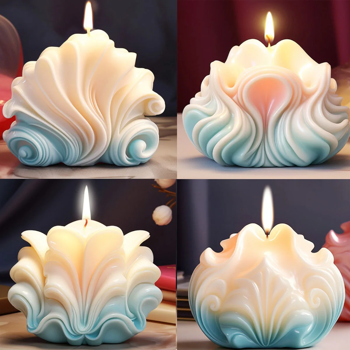 Large Ocean Shell Candle Silic - Resin Ocean Wave Mold review and price