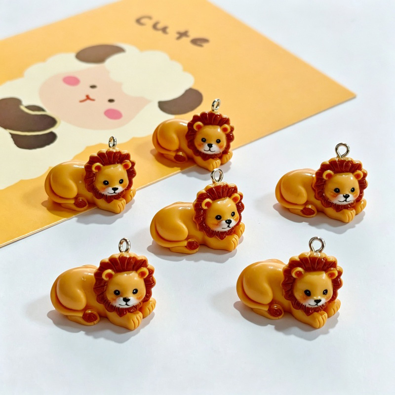 6Pcs Resin Simulation Cute Lio - Resin Crafts Diy review and price